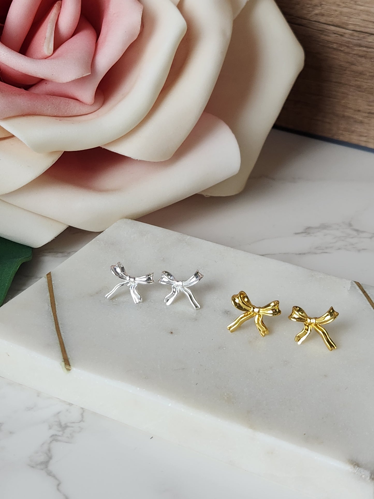 Dainty Bow Studs