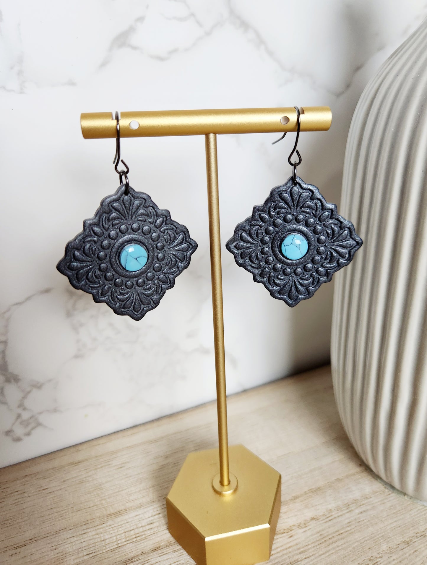 Turquoise Button Tiles