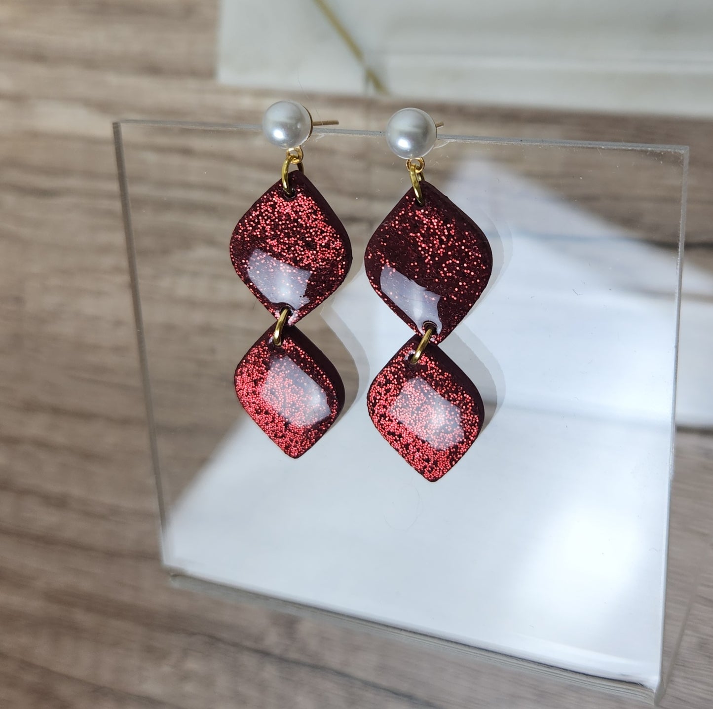 Red Shimmer Double Drops