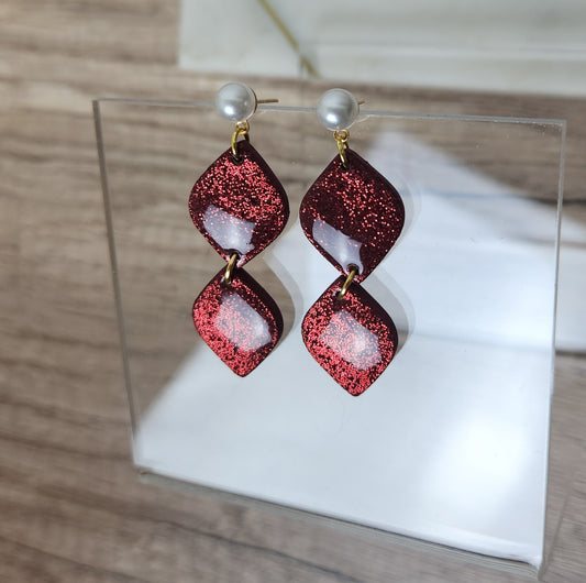 Red Shimmer Double Drops
