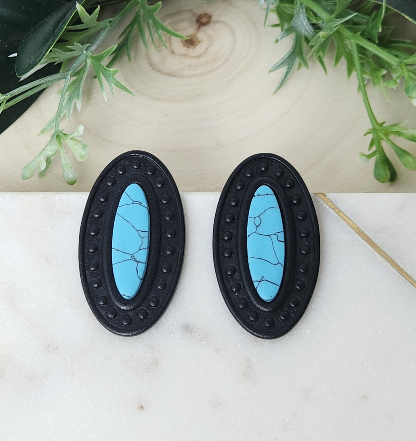 Turquoise Buckle Studs