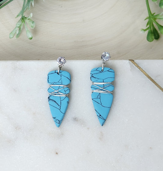 Wrapped Arrowhead - Turquoise