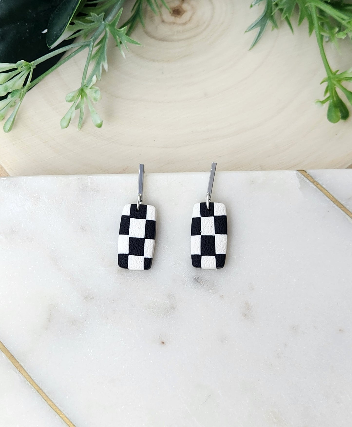 Checkered Block Dangles