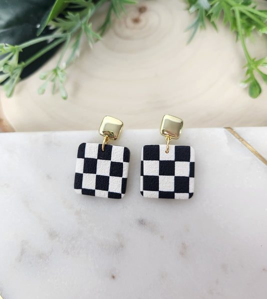 Checkered Square Dangles