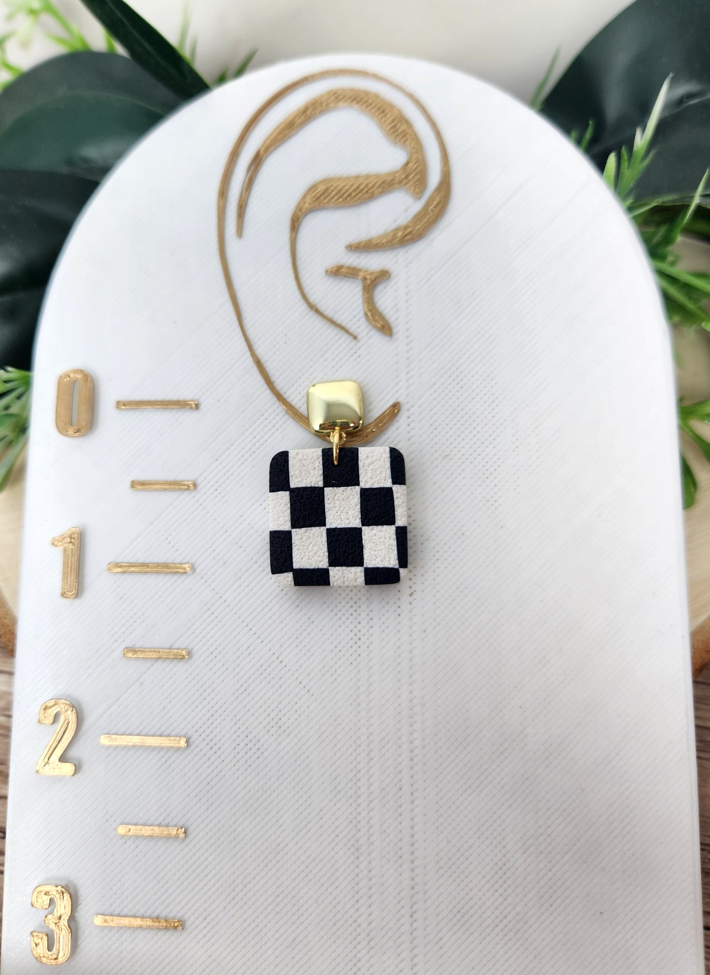 Checkered Square Dangles