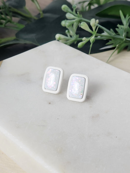 Opal Boxy Studs