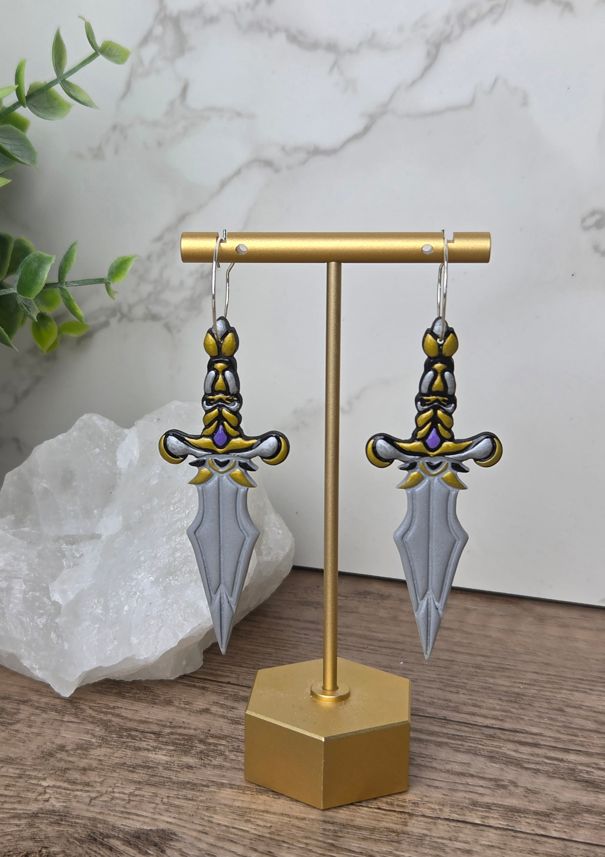 Royal Dagger Hoops