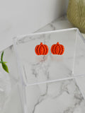 Glitter Pumpkin Studs